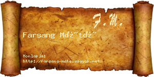 Farsang Máté névjegykártya